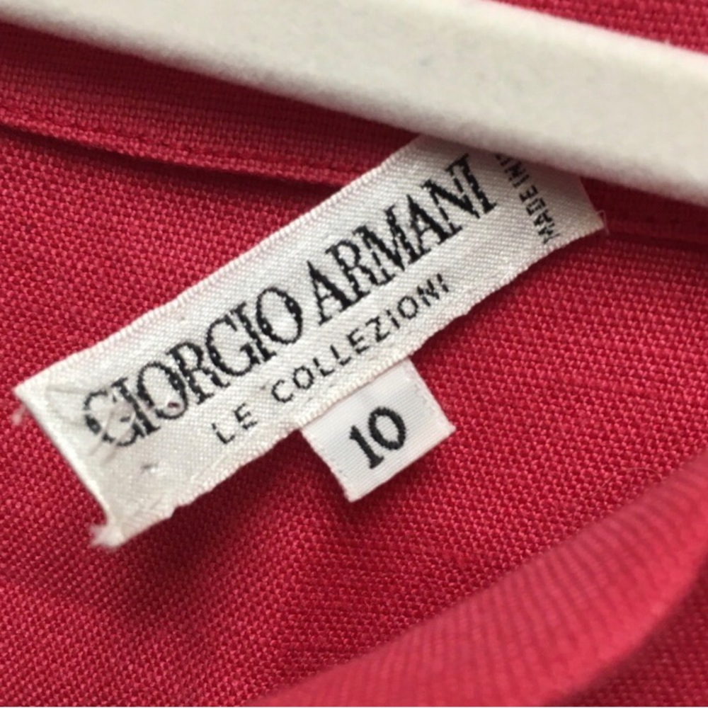 Georgio Armani 100% Linen Tailored Vest 10 Red Quiet Luxury Minimalist Spring - Picture 2 of 14